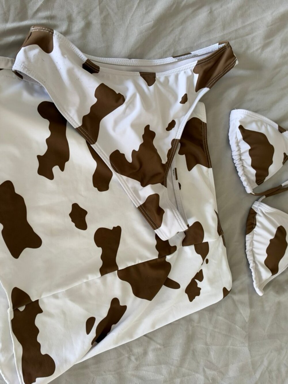 Cow Print Bikini Set